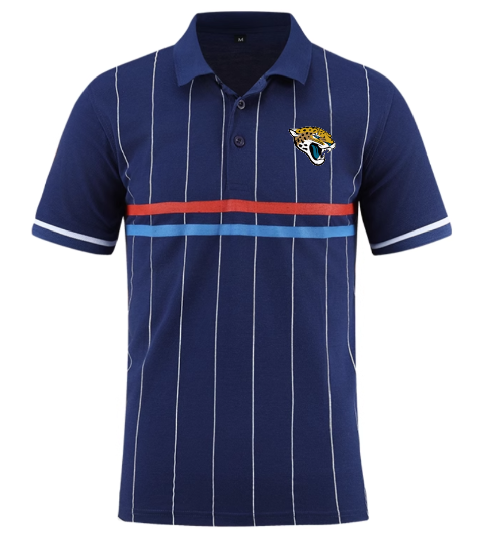 Jacksonville Jaguars blue Men 2025 NFL polo T shirt